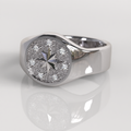 Sello Lucius - Oro Blanco 18K