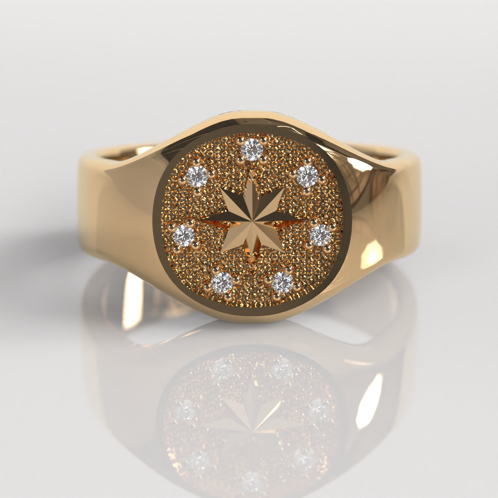 Anillo Sello Lucius - Oro Rosado 18K