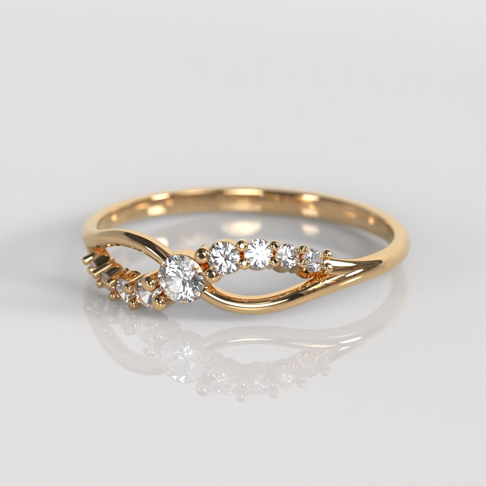 Anillo Ivette - Oro Rosado 18K