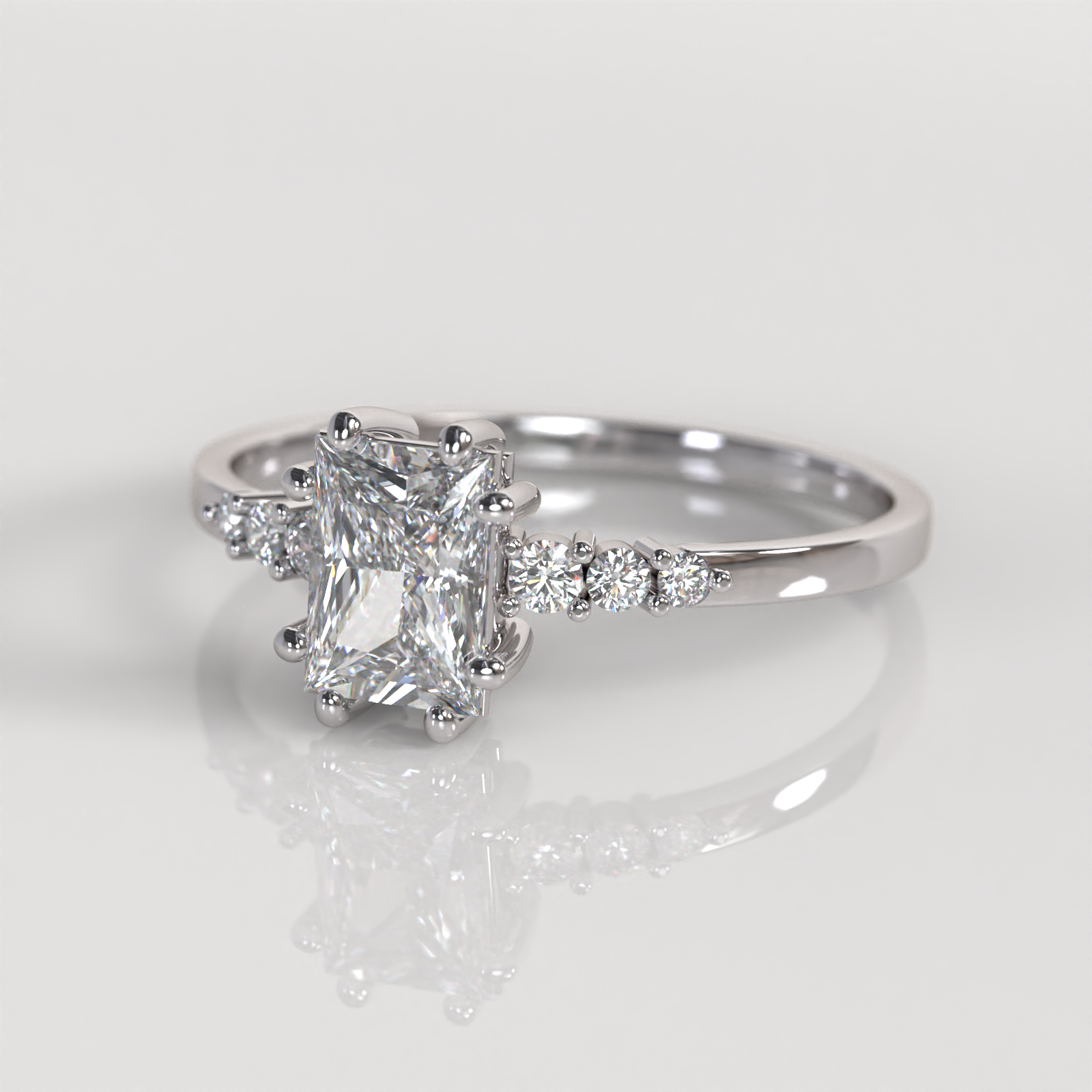 Anillo de Compromiso Sylvana - Oro Blanco 18K