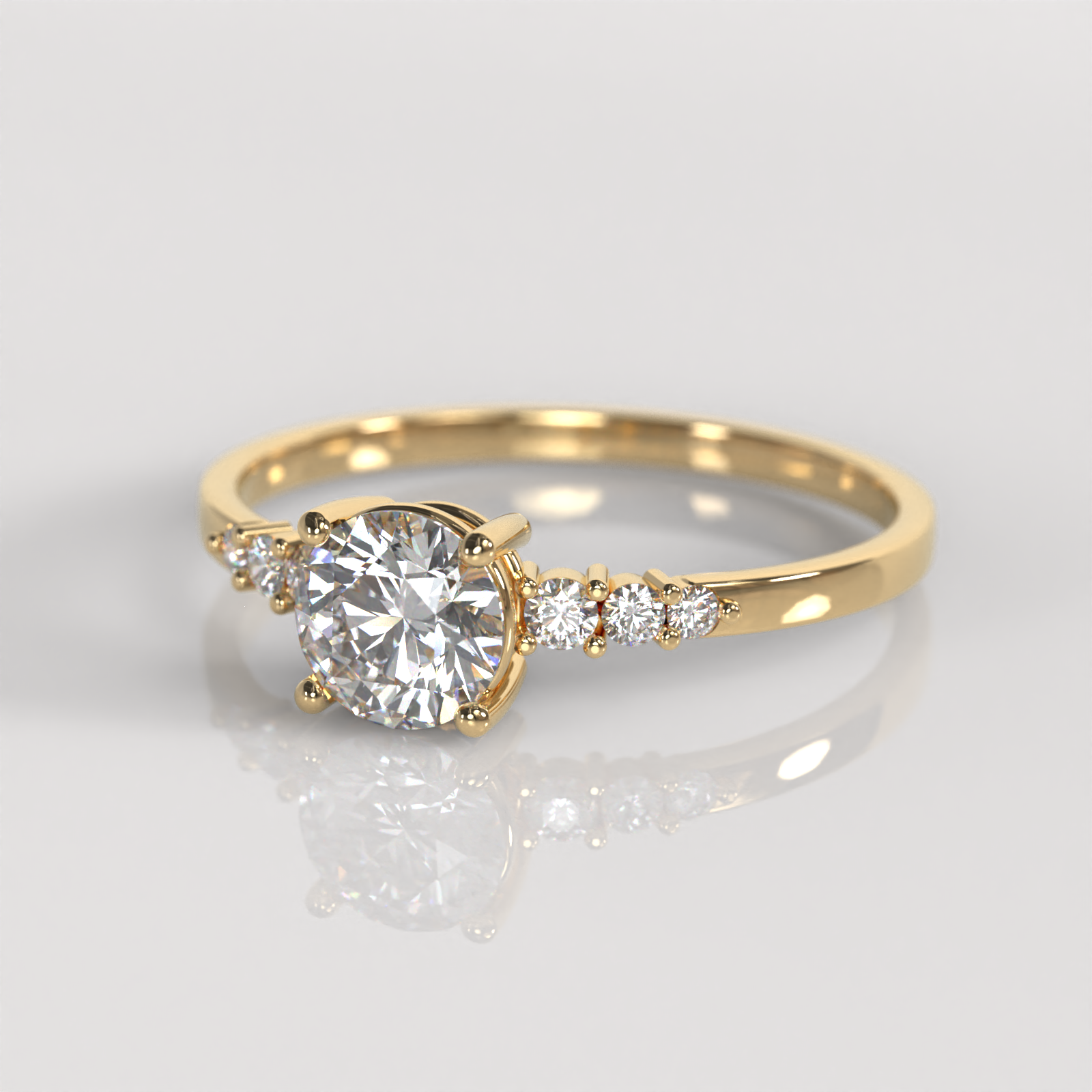 Anillo de Compromiso Willow - Oro Amarillo 18K