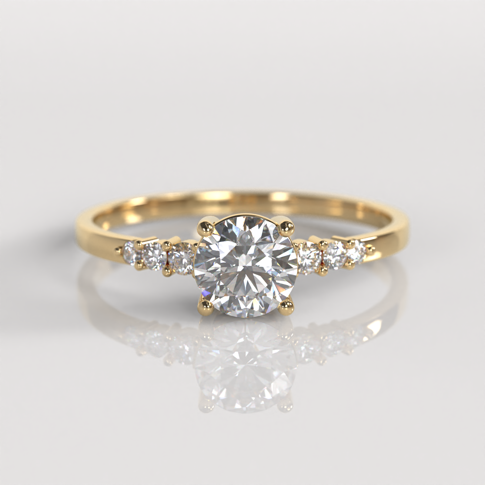 Anillo de Compromiso Willow - Oro Amarillo 18K