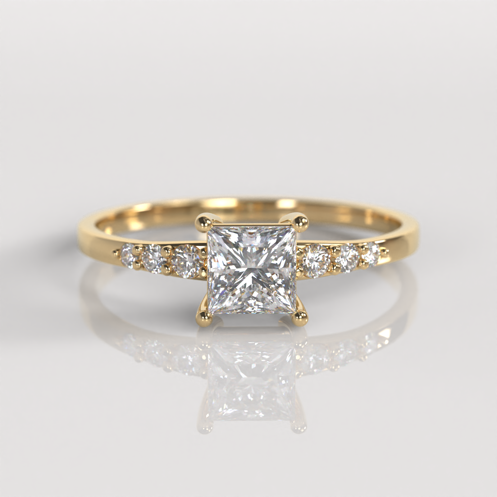 Anillo de Compromiso Chelsy - Oro Amarillo 18K