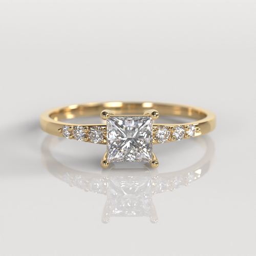 Anillo de Compromiso Chelsy - Oro Amarillo 18K