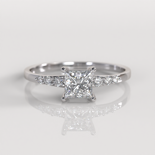 Anillo de Compromiso Chelsy - Oro Blanco 18K