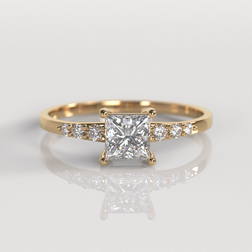 Anillo de Compromiso Chelsy - Oro Rosado 18K