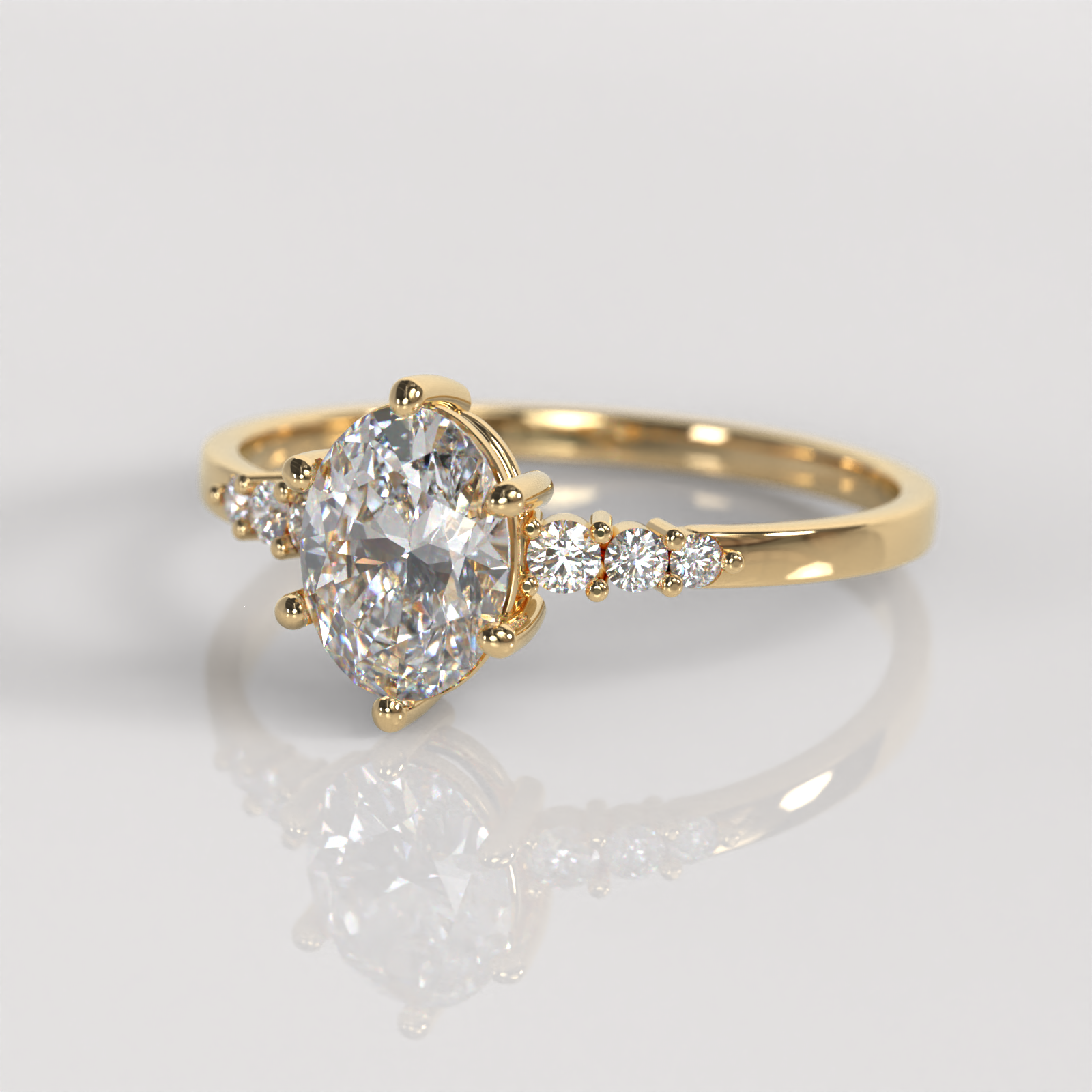 Anillo de Compromiso Frezia - Oro Amarillo 18K