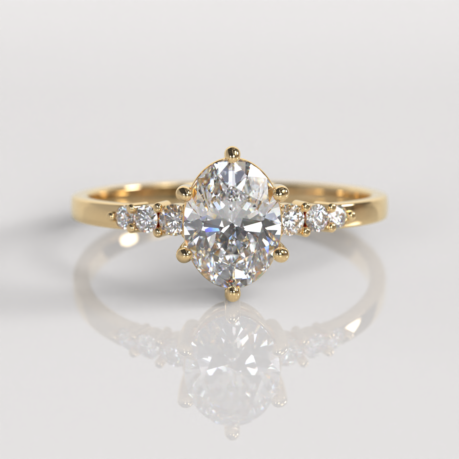 Anillo de Compromiso Frezia - Oro Amarillo 18K