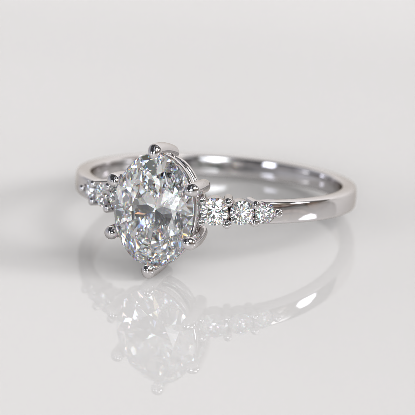 Anillo de Compromiso Frezia - Oro Blanco 18K