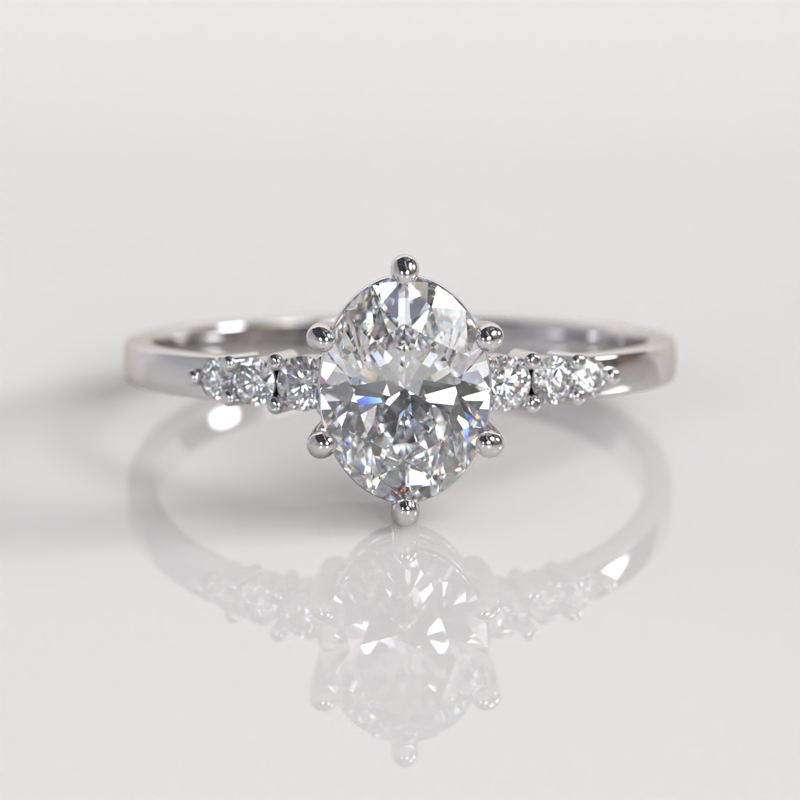 Anillo de Compromiso Frezia - Oro Blanco 18K