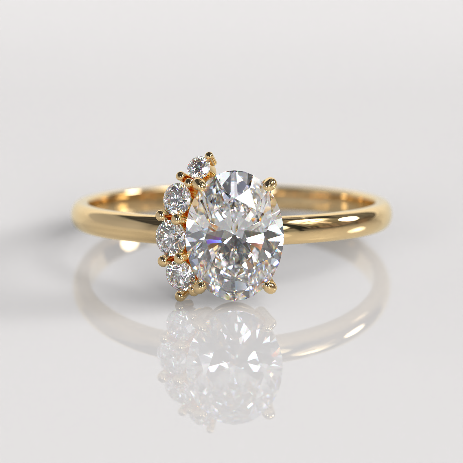 Anillo de Compromiso Kendall - Oro Amarillo 18K