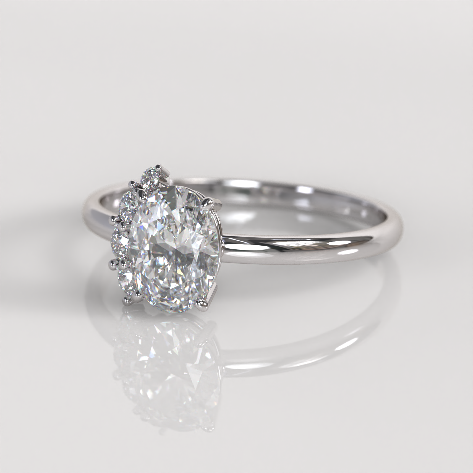 Anillo de Compromiso Kendall - Oro Blanco 18K