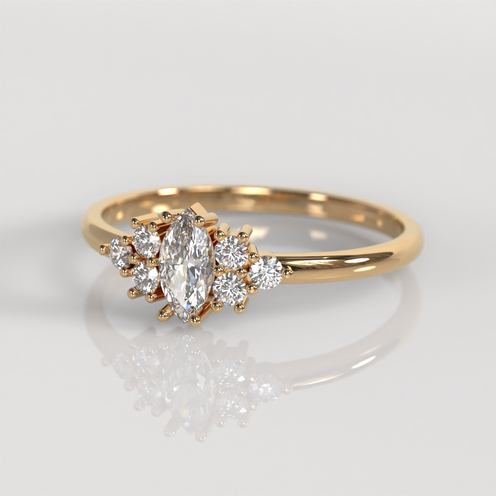 Anillo de Compromiso Miranda - Oro Rosado 18K