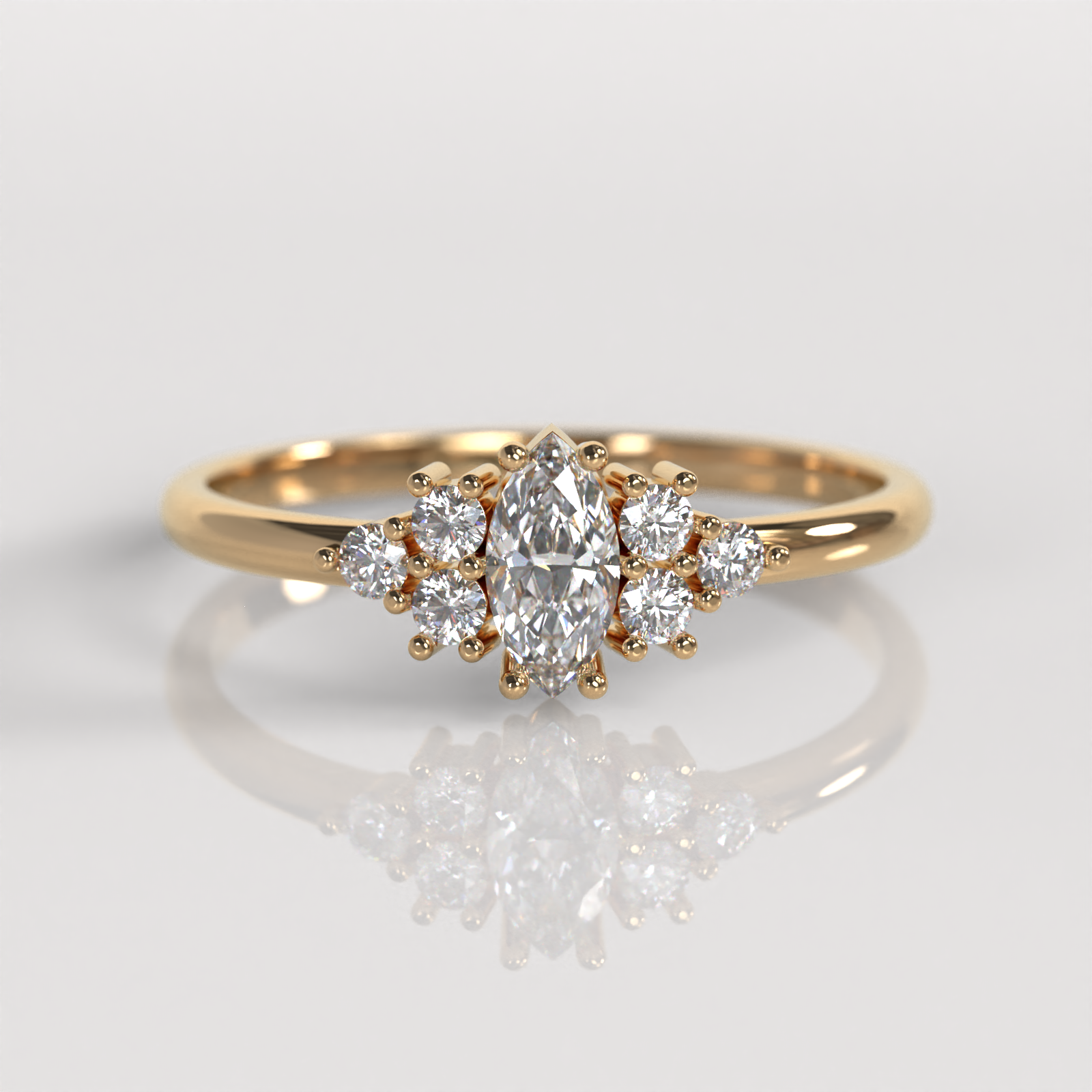 Anillo de Compromiso Miranda - Oro Rosado 18K