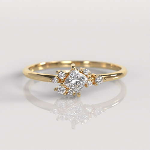 Anillo de Compromiso Alaia - Oro Amarillo 18K