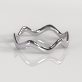Anillo Ocean - Oro Blanco 18K
