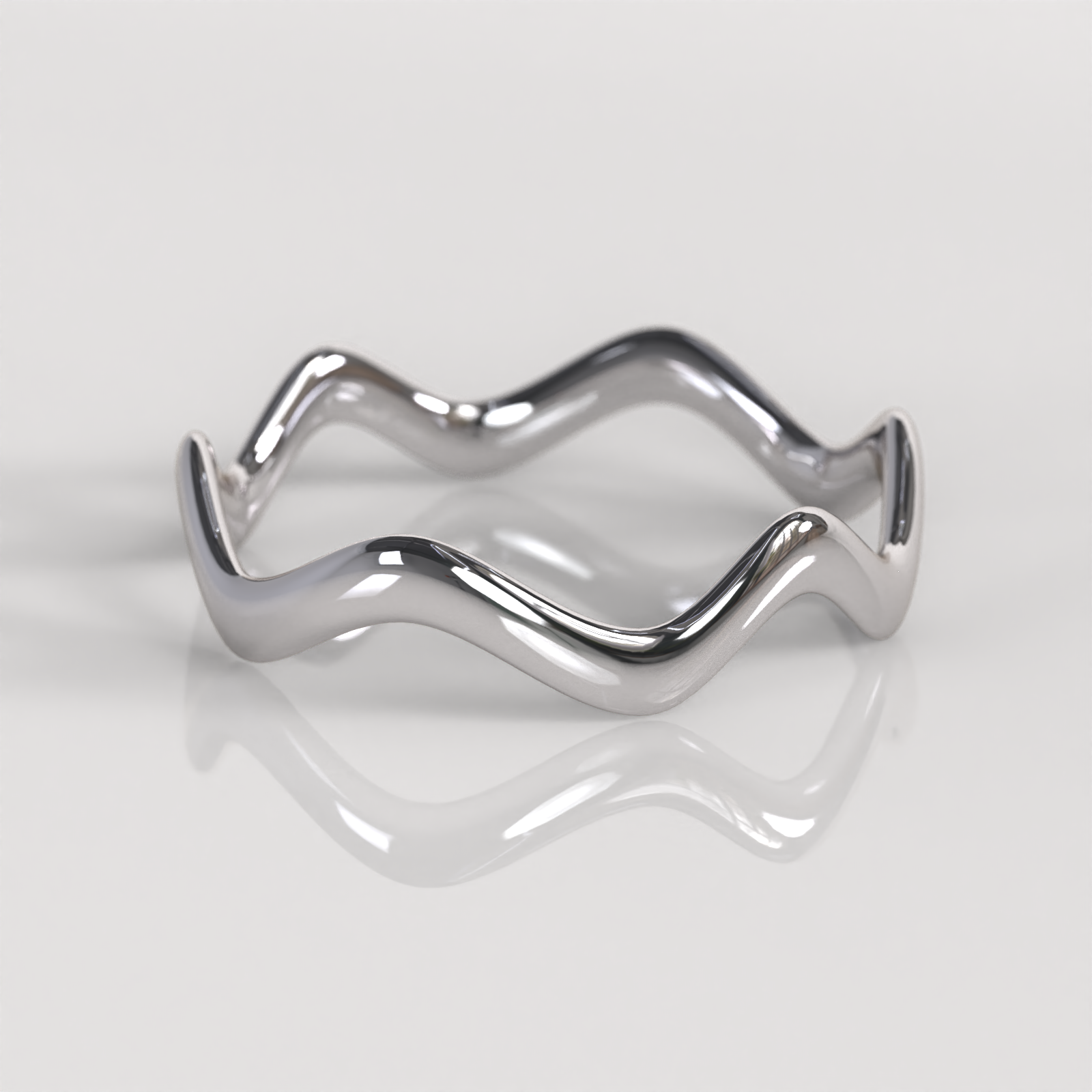 Anillo Ocean - Oro Blanco 18K
