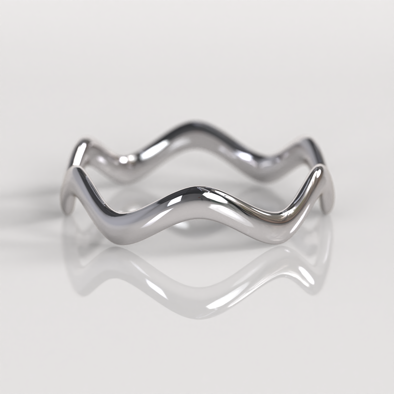 Anillo Ocean - Oro Blanco 18K