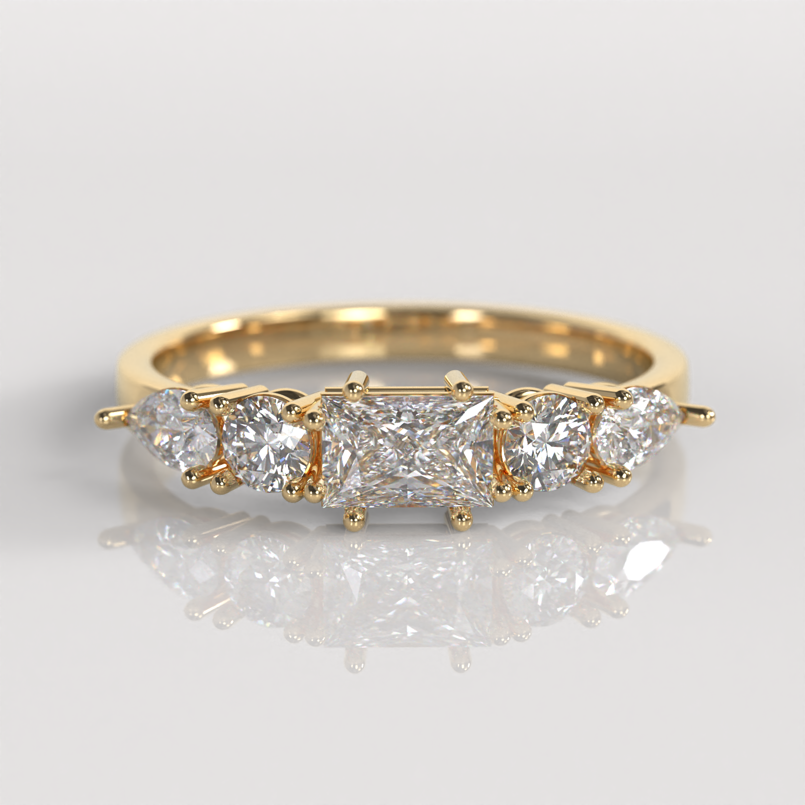Anillo de Compromiso Raiza - Oro Amarillo 18K