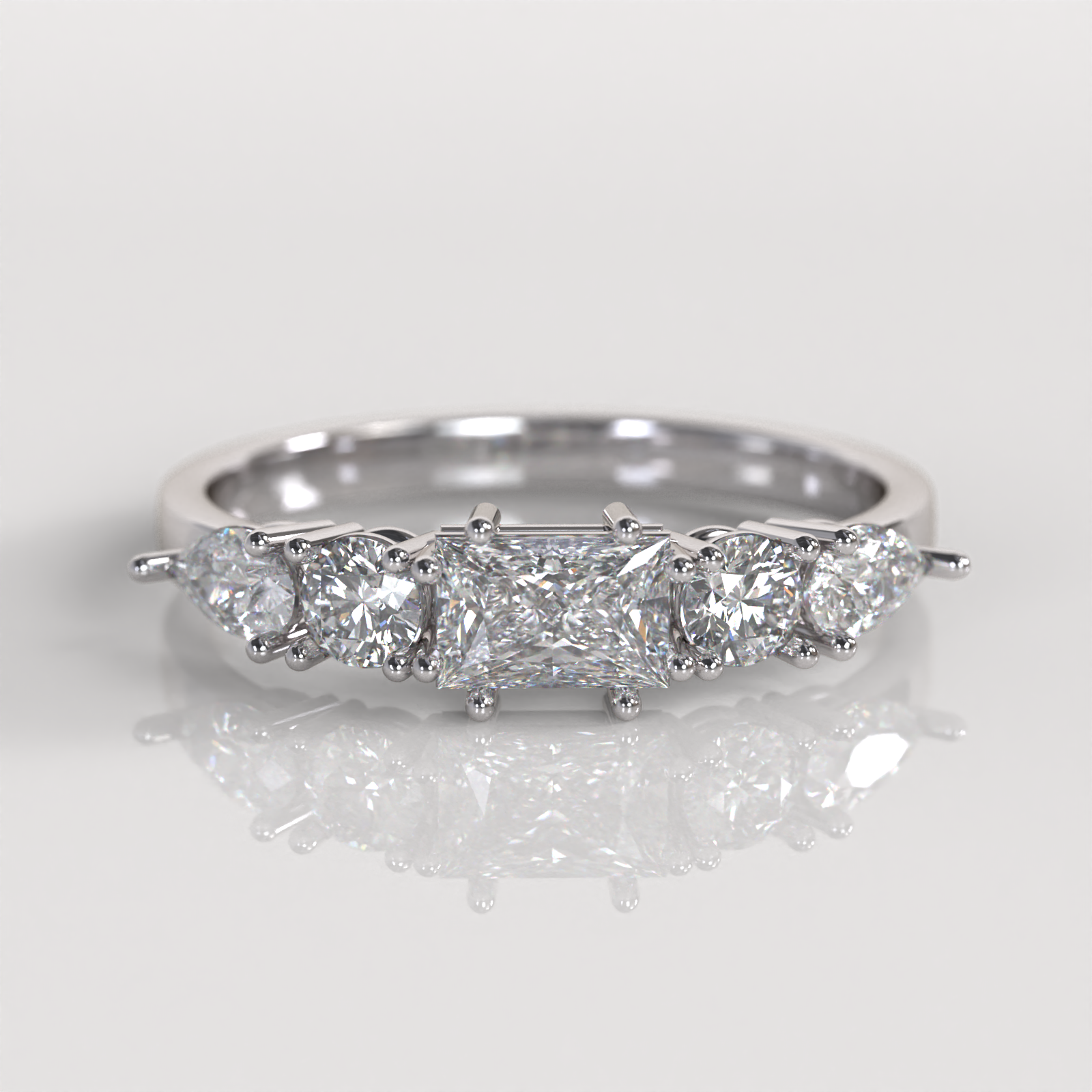 Anillo de Compromiso Raiza - Oro Blanco 18K