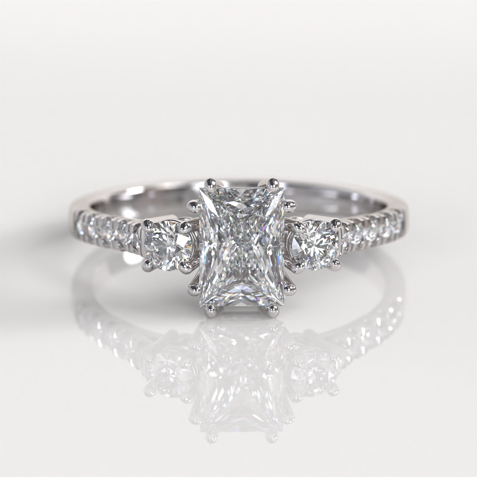 Anillo de Compromiso Lisset - Oro Blanco 18K