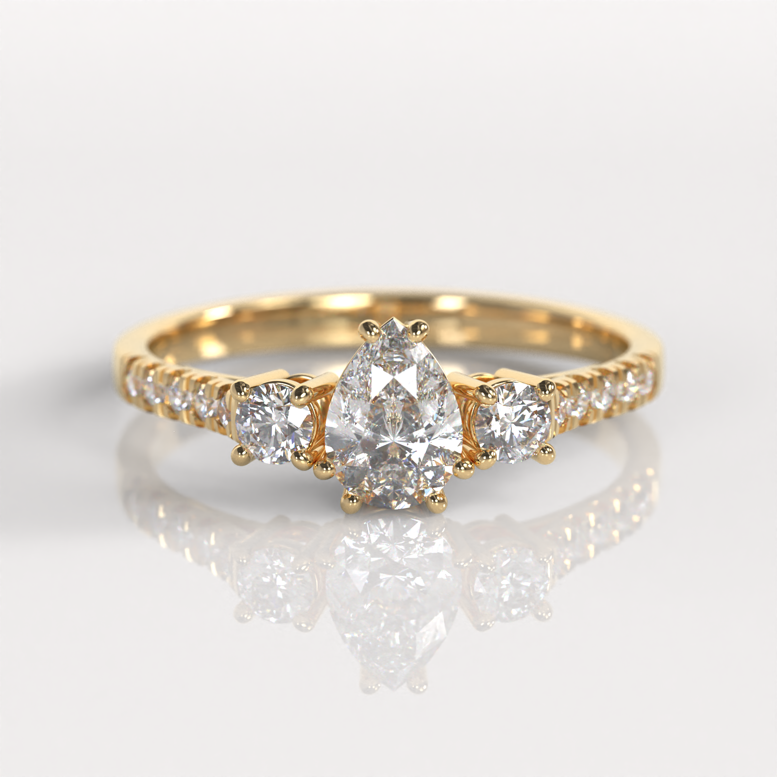 Anillo de Compromiso Rachel - Oro Amarillo 18K