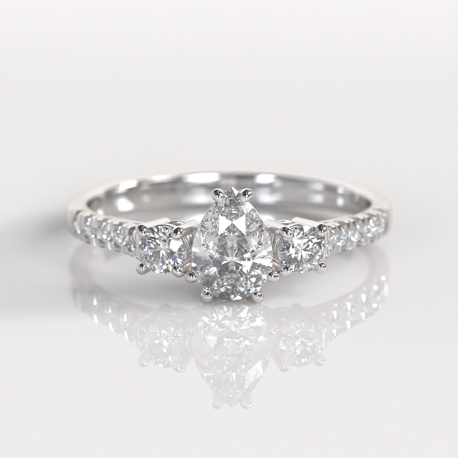 Anillo de Compromiso Rachel - Plata