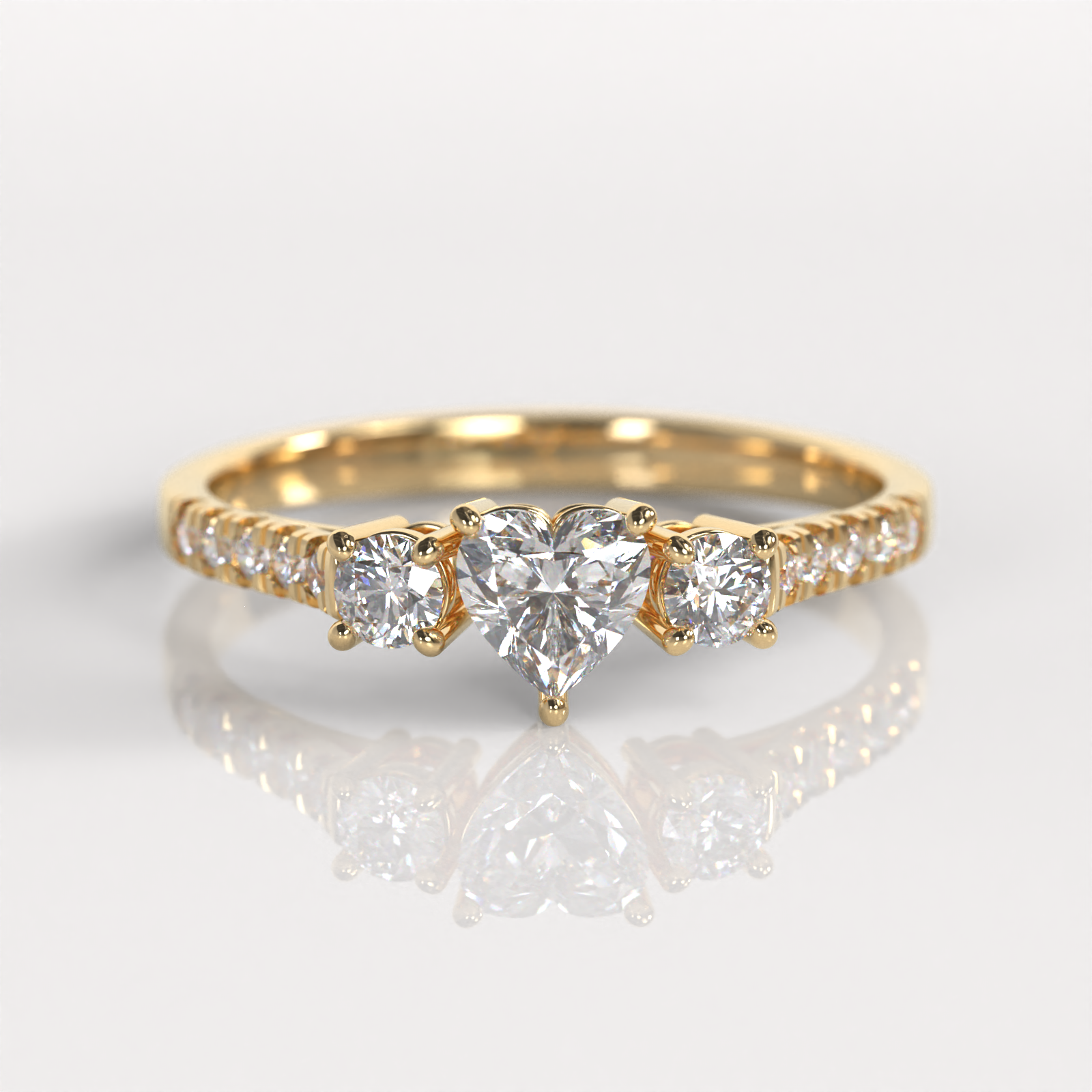 Anillo de Compromiso Daphne - Oro Amarillo 18K