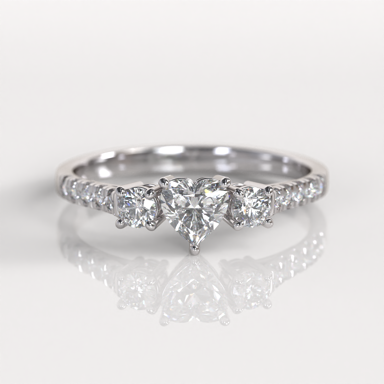 Anillo de Compromiso Daphne - Oro Blanco 18K