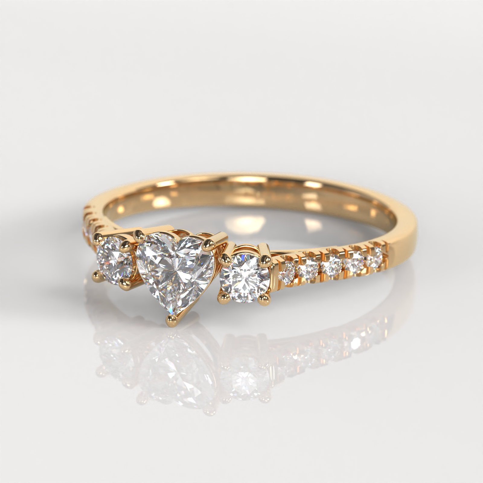 Anillo de Compromiso Daphne - Oro Rosado 18K