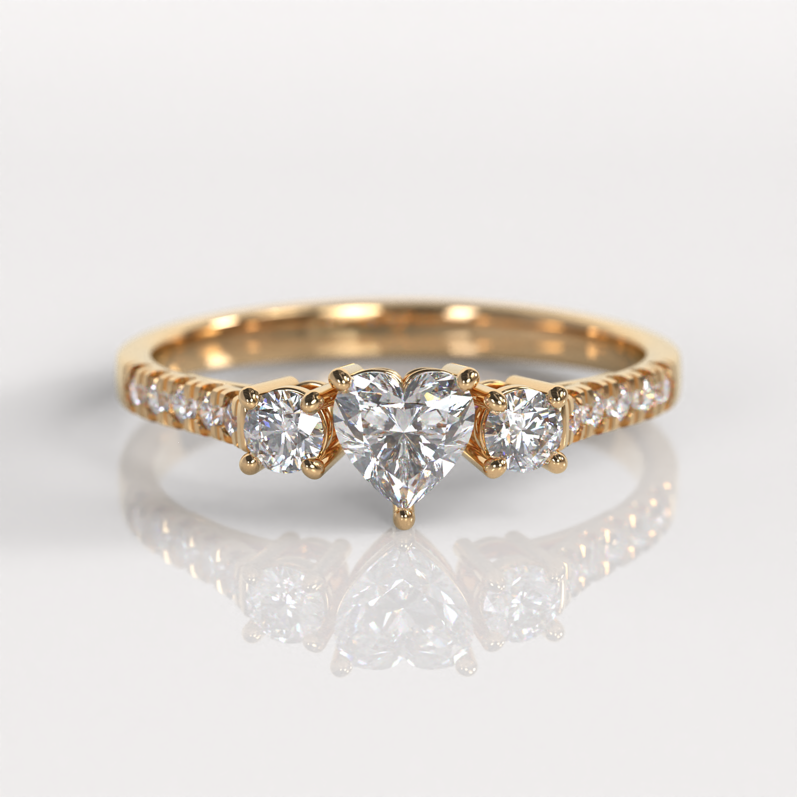 Anillo de Compromiso Daphne - Oro Rosado 18K
