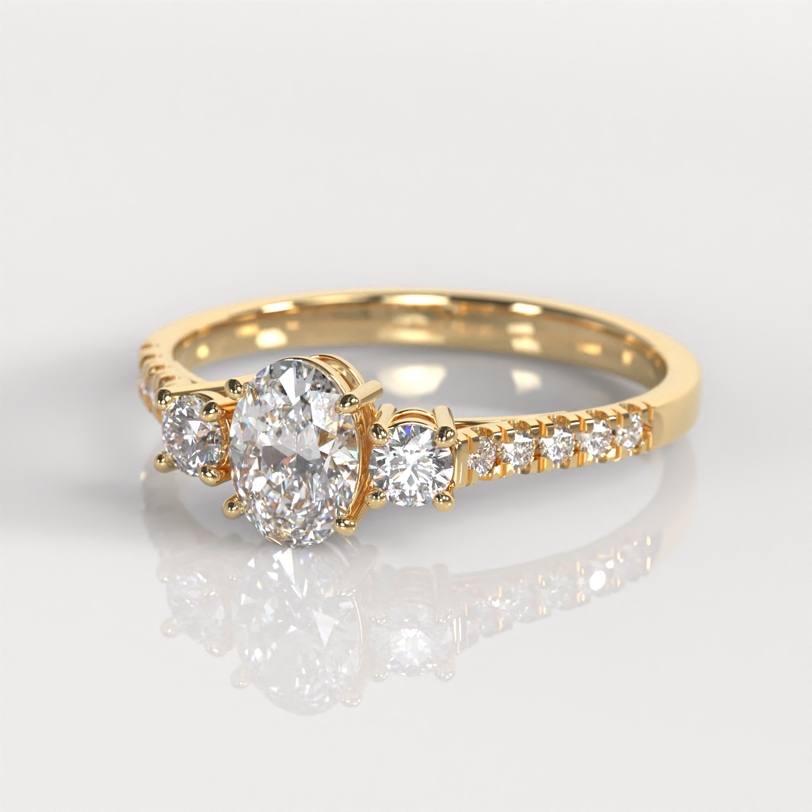 Anillo de Compromiso Oprah - Oro Amarillo 18K