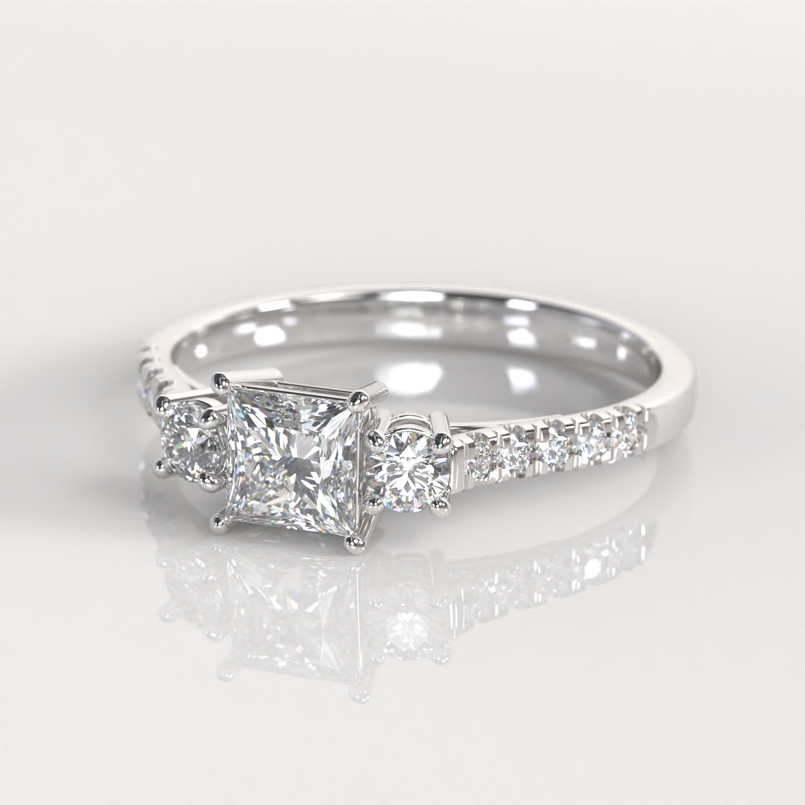 Anillo de Compromiso Evangeline - Plata