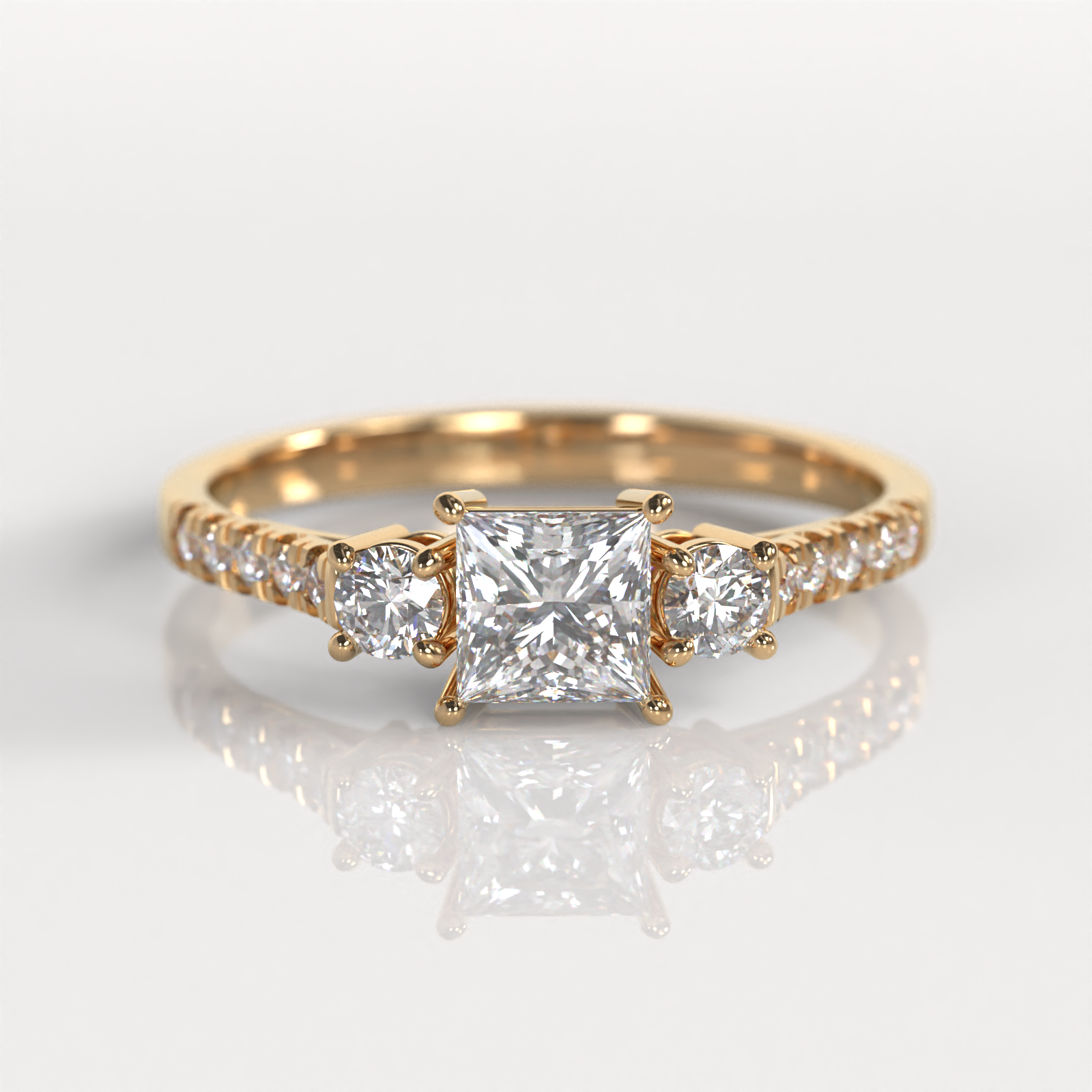 Anillo de Compromiso Evangeline - Oro Rosado 18K