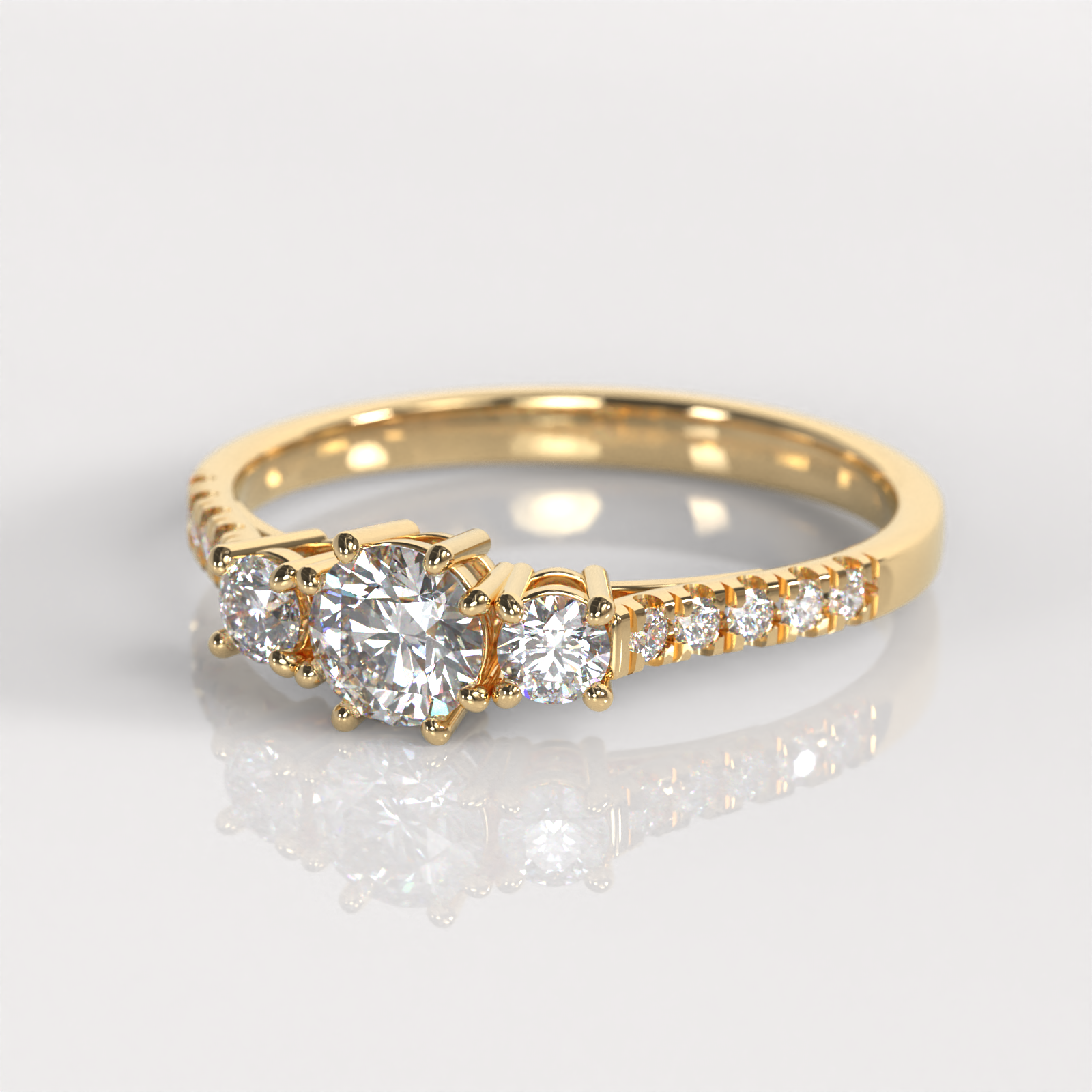 Anillo de Compromiso Danette - Oro Amarillo 18K