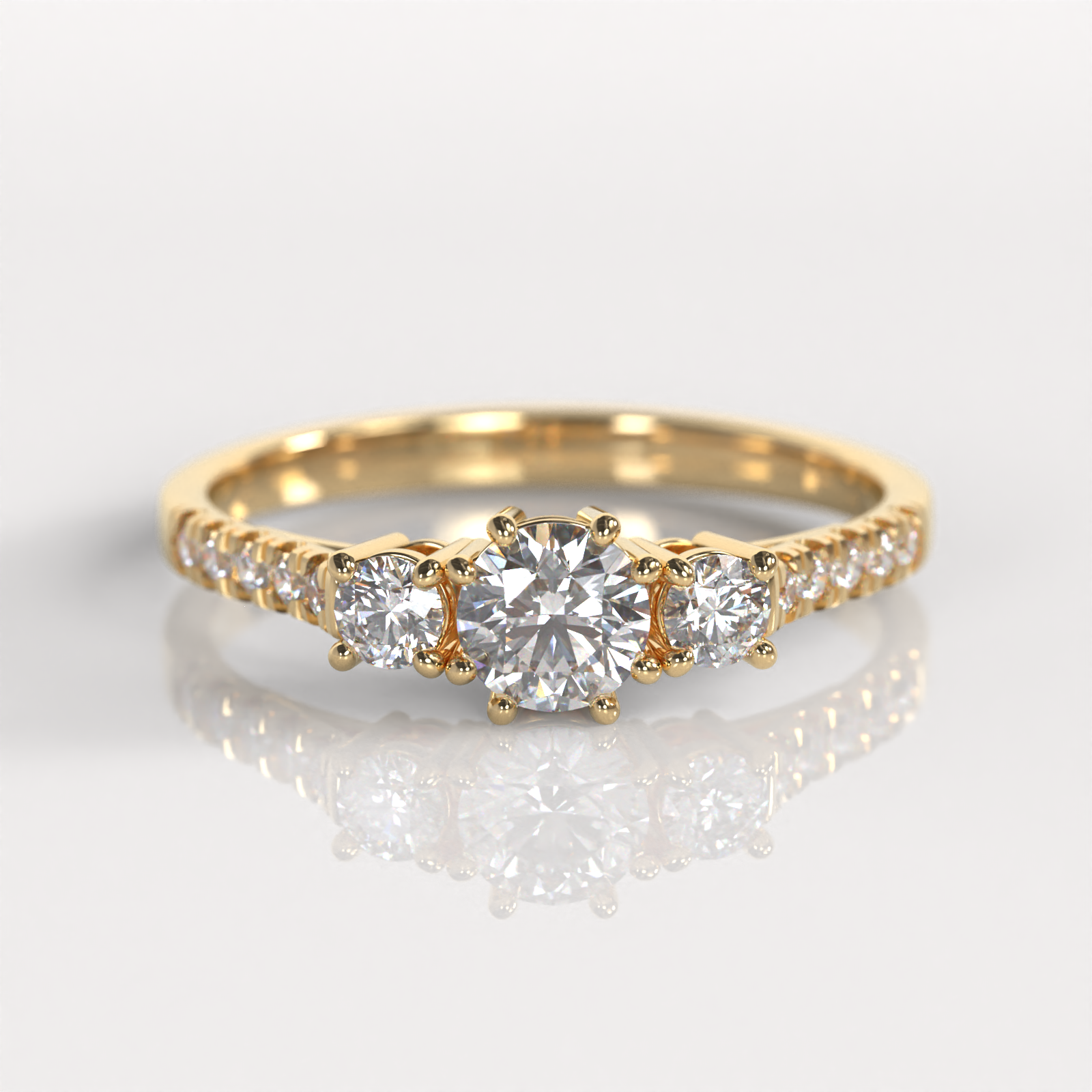 Anillo de Compromiso Danette - Oro Amarillo 18K