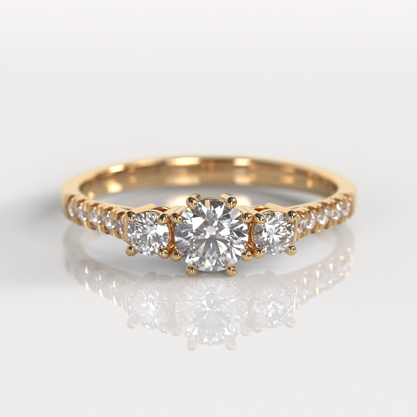 Anillo de Compromiso Danette - Oro Rosado 18K