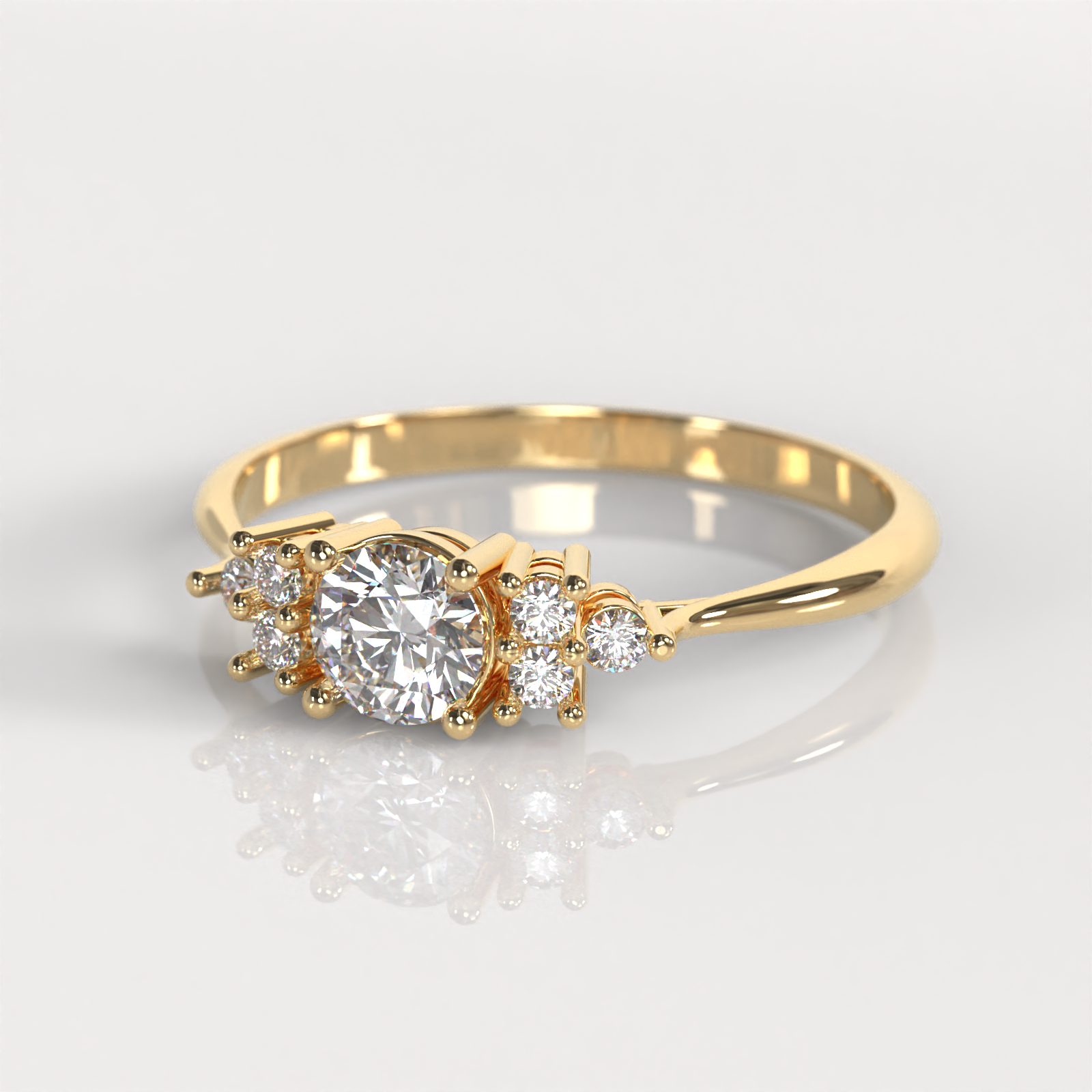 Anillo de Compromiso Dominique - Oro Amarillo 18K