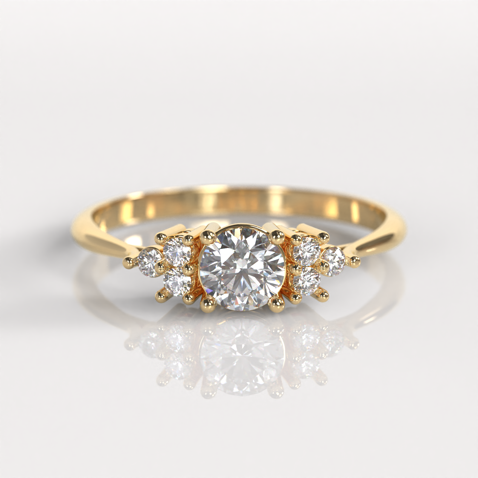 Anillo de Compromiso Dominique - Oro Amarillo 18K