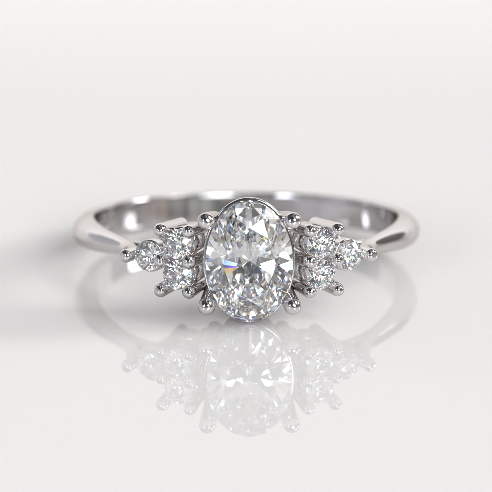 Anillo de Compromiso Medusa - Oro Blanco 18K