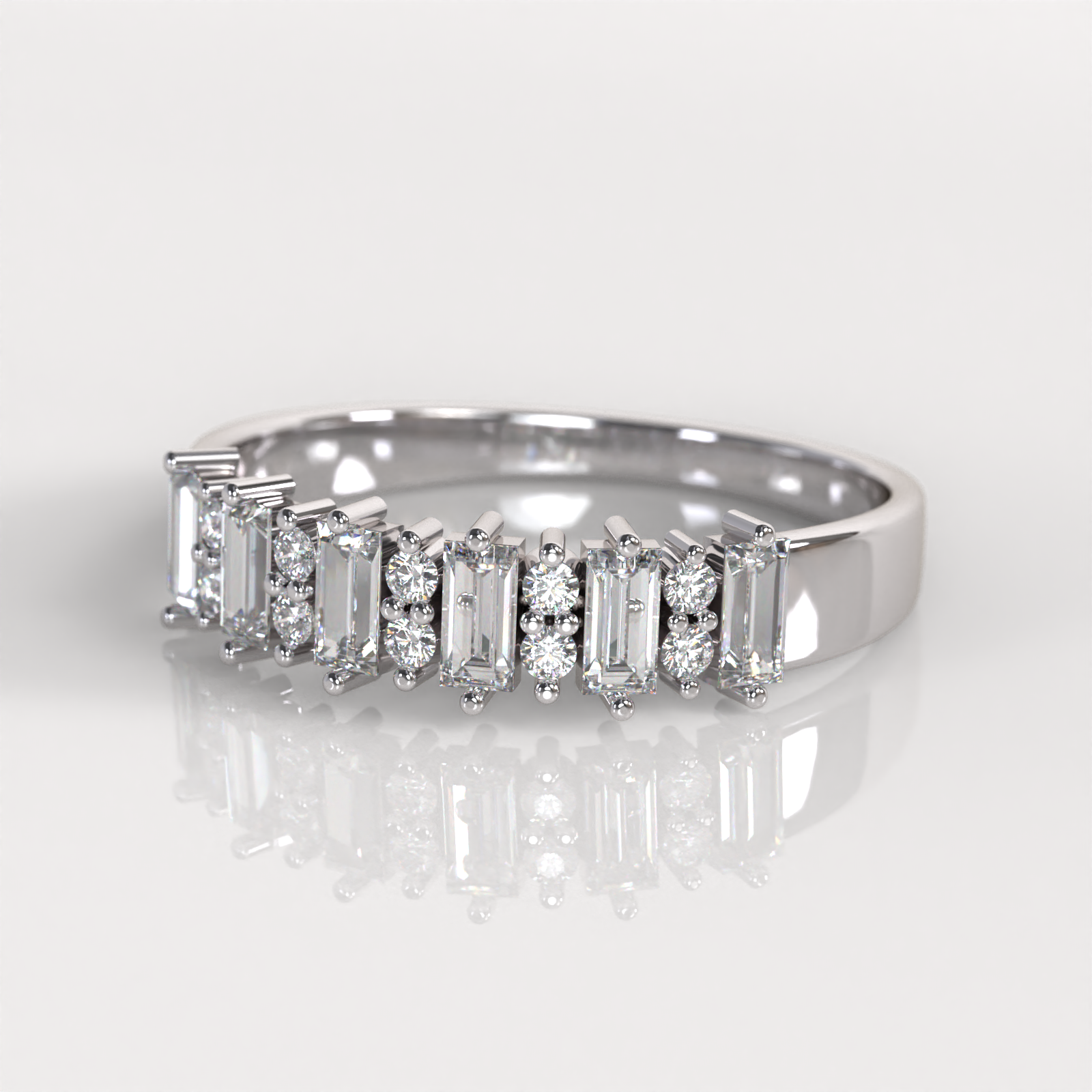 Anillo Sylvie - Oro Blanco 18K