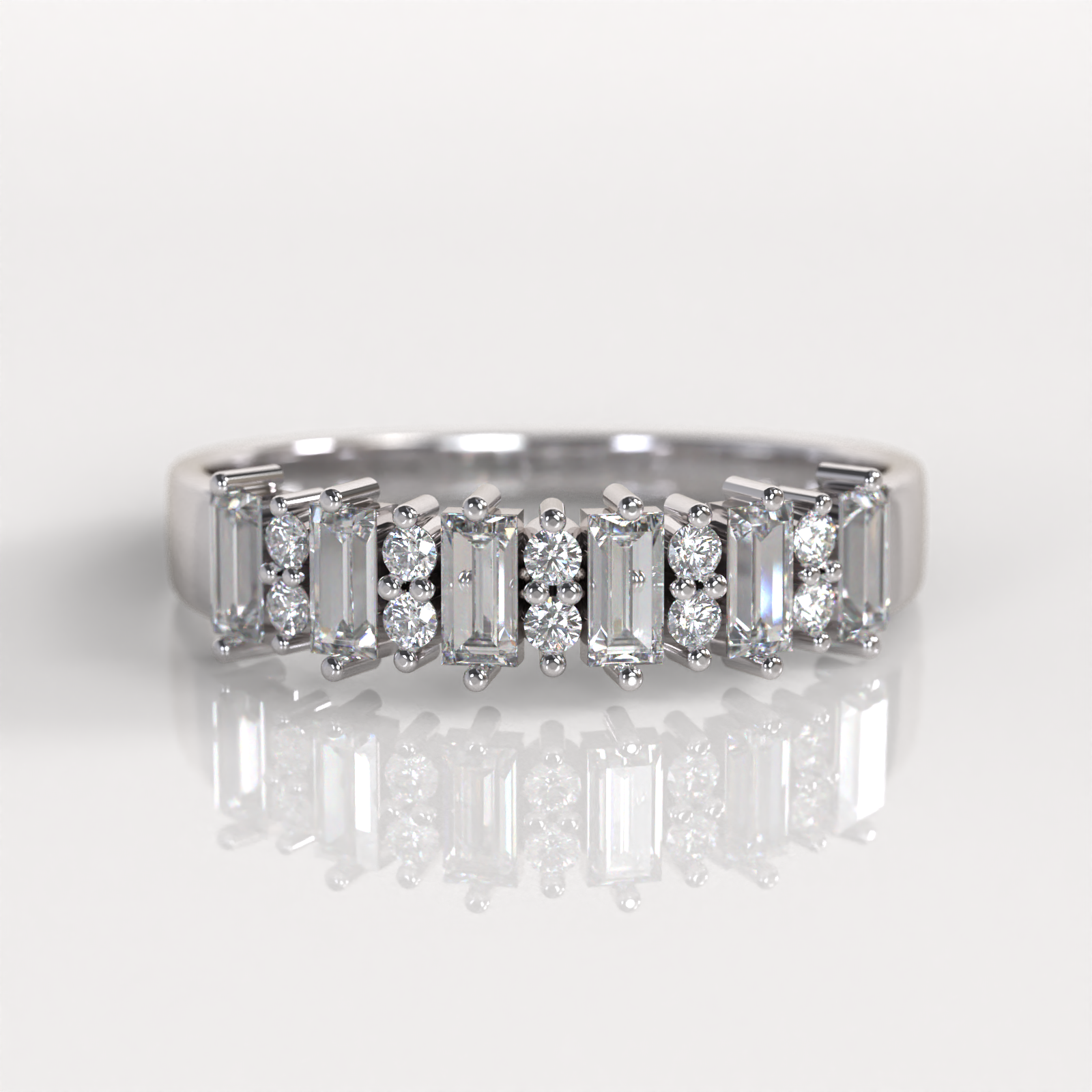 Anillo Sylvie - Oro Blanco 18K