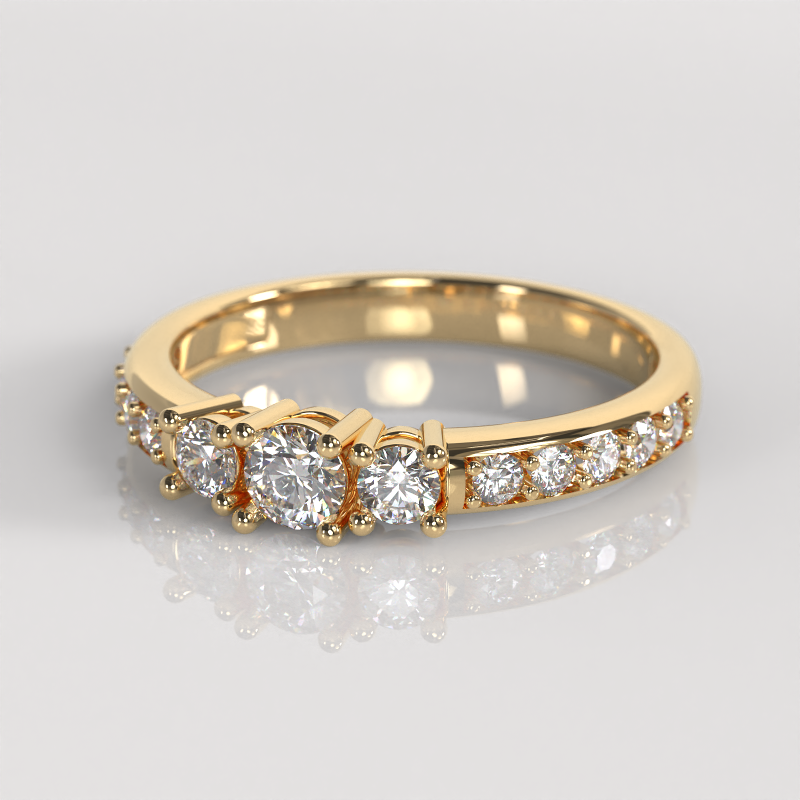 Anillo de Compromiso Francia - Oro Amarillo 18K