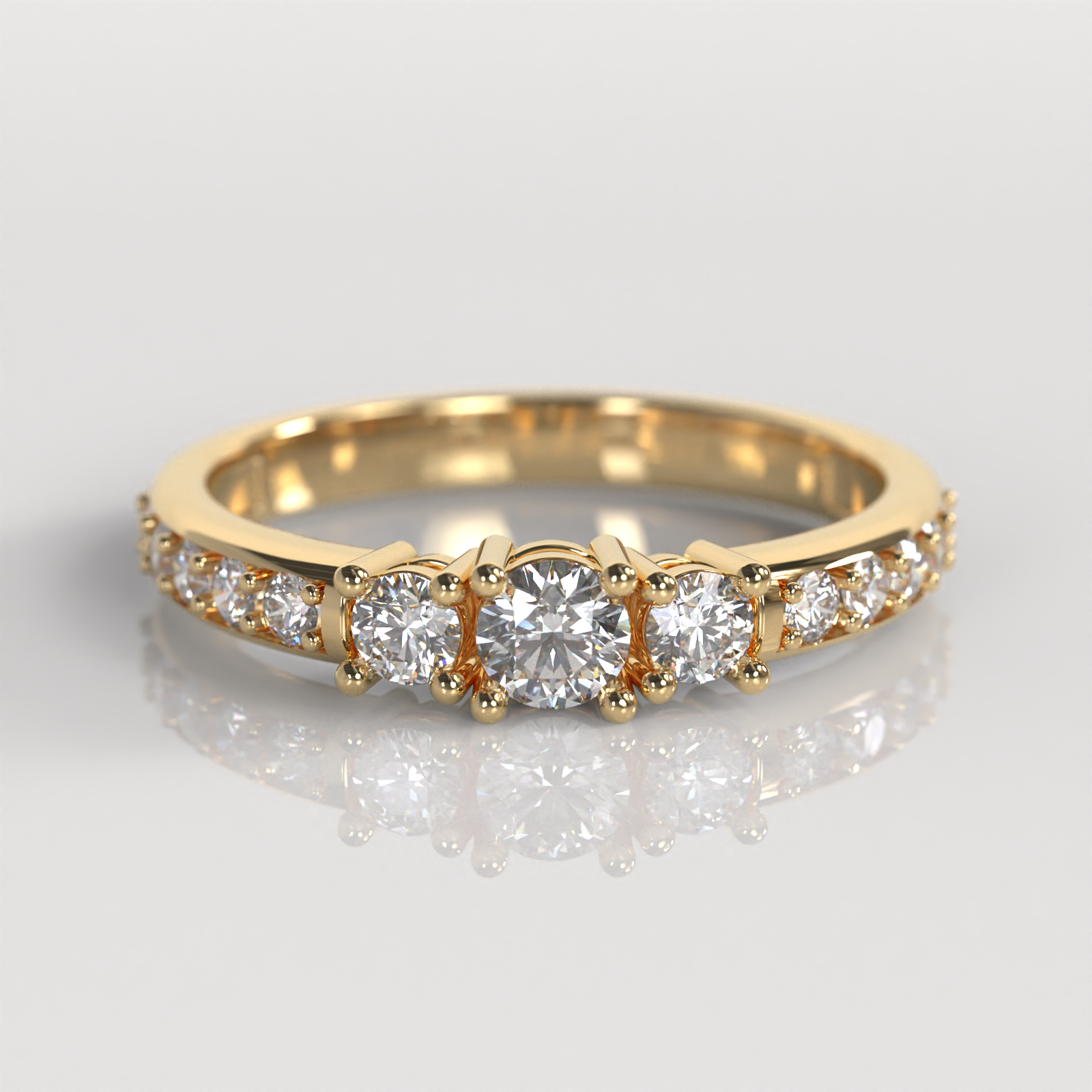 Anillo de Compromiso Francia - Oro Amarillo 18K