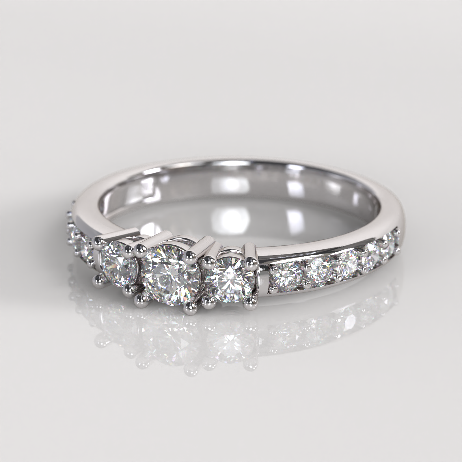 Anillo de Compromiso Francia - Oro Blanco 18K