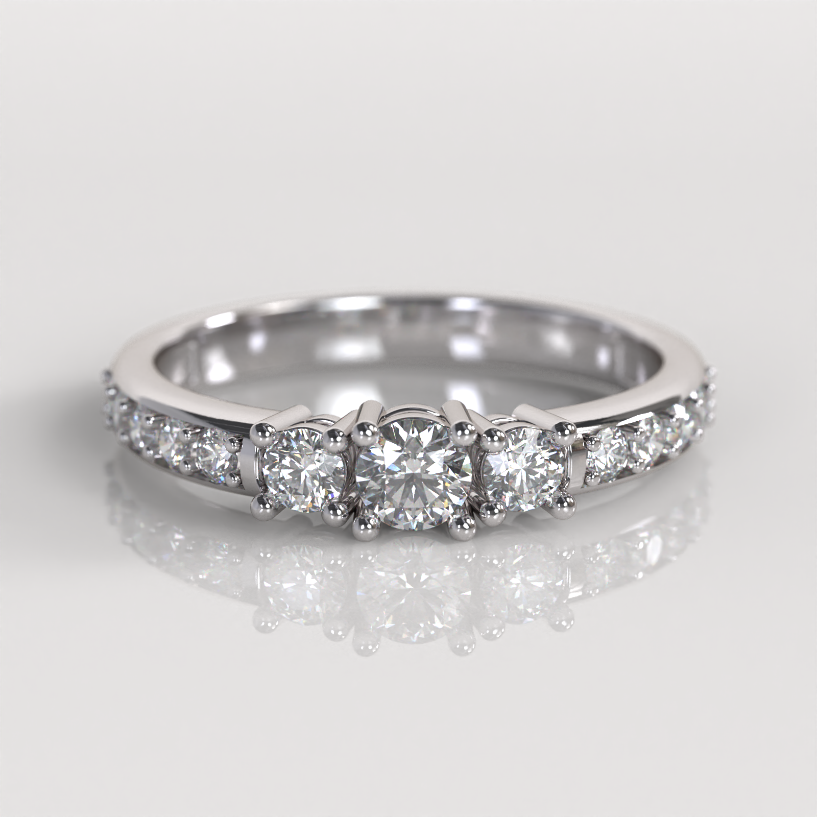 Anillo de Compromiso Francia - Oro Blanco 18K