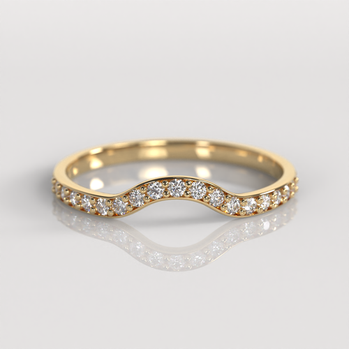 Anillo Cintillo Curvo Santana - Oro Amarillo 18K