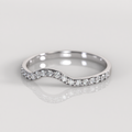 Anillo Cintillo Curvo Santana - Oro Blanco 18K