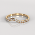 Anillo Cintillo Curvo Santana - Oro Rosado 18K