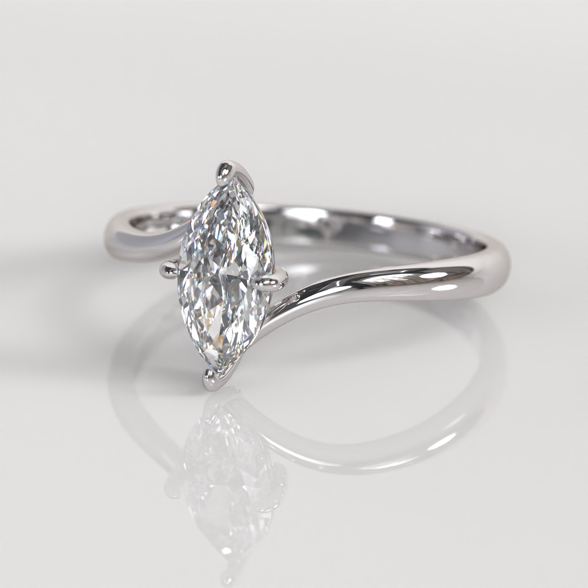 Anillo de Compromiso Milla - Oro Blanco 18K